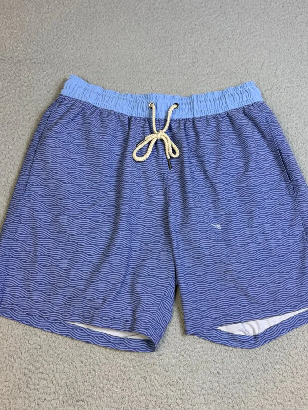 Fair Harbor Swim Shorts Trunks Mens Large Blue Drawstring Lined Beach Pool Surf